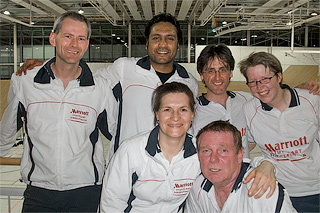 Die zweite Mannschaft unmittelbar nach geschafftem Aufstieg