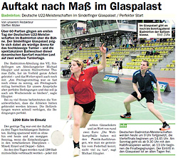 Sonderseite Badminton SZ/BZ